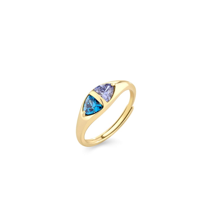 Anello argento dorato