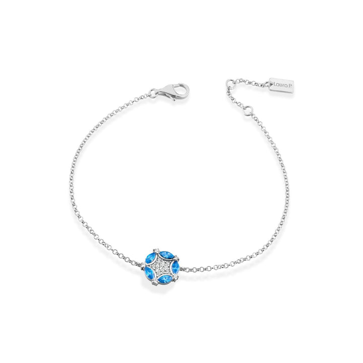 Bracciale Laura P. oro bianco pietre azzurre