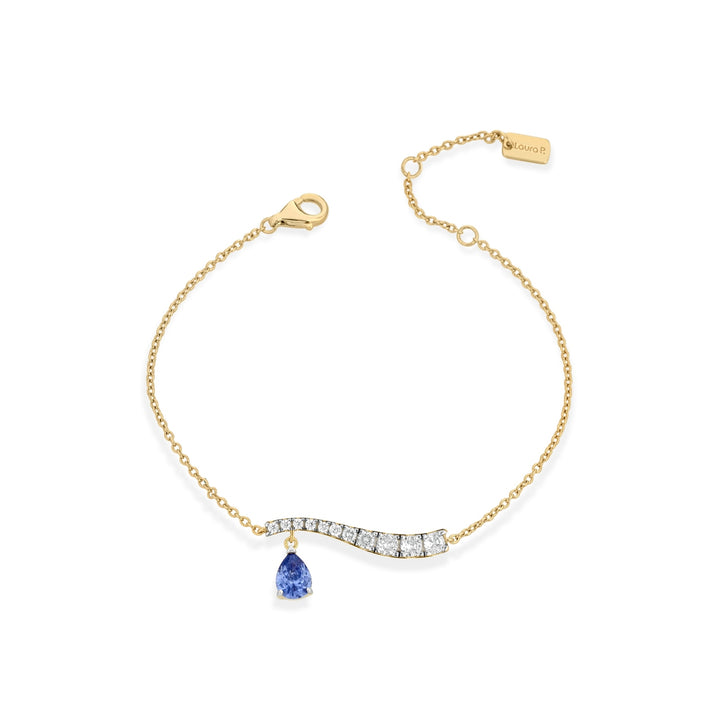 Bracciale goccia tanzanite