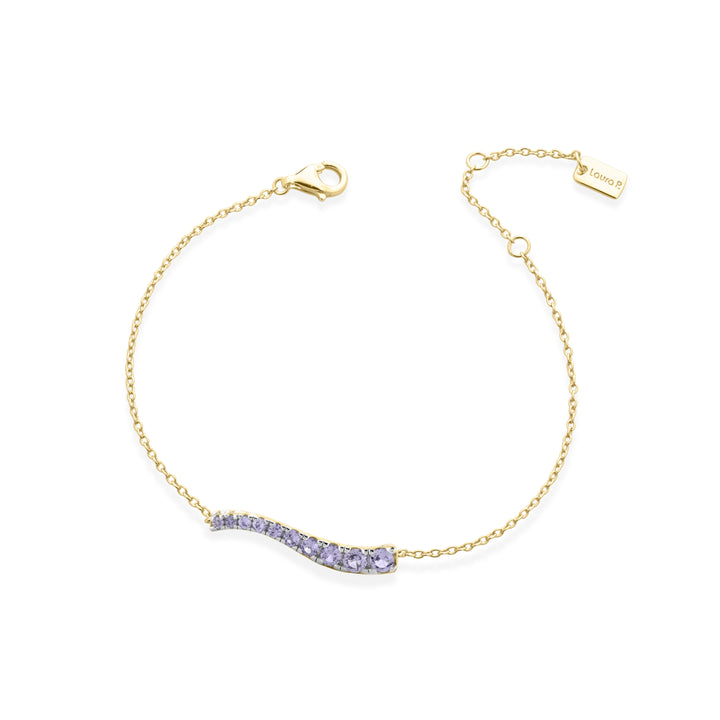 Bracciale onda zirconi lavanda
