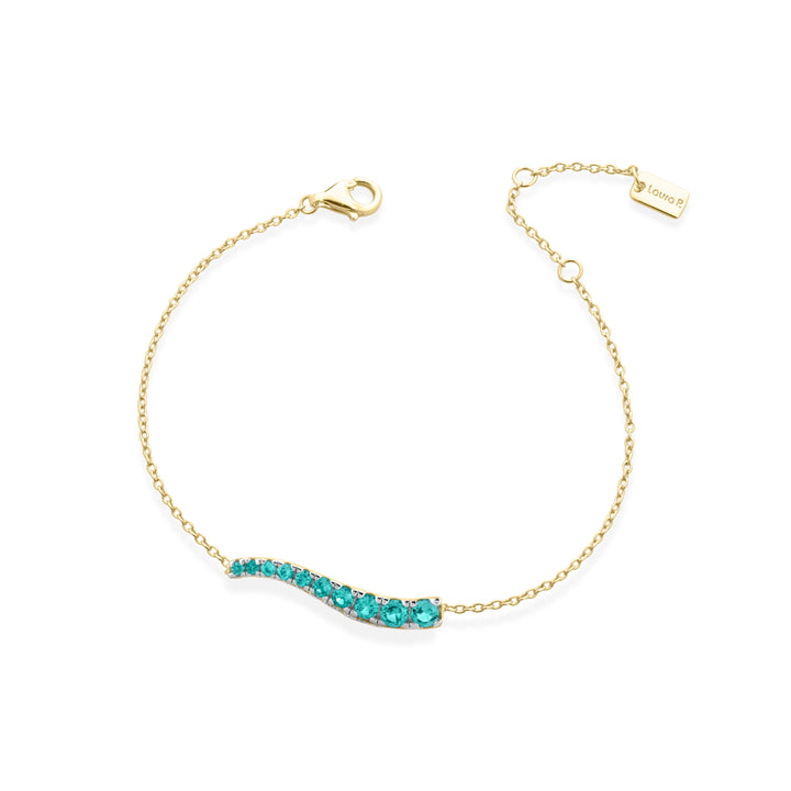 Bracciale onda zirconi paraiba