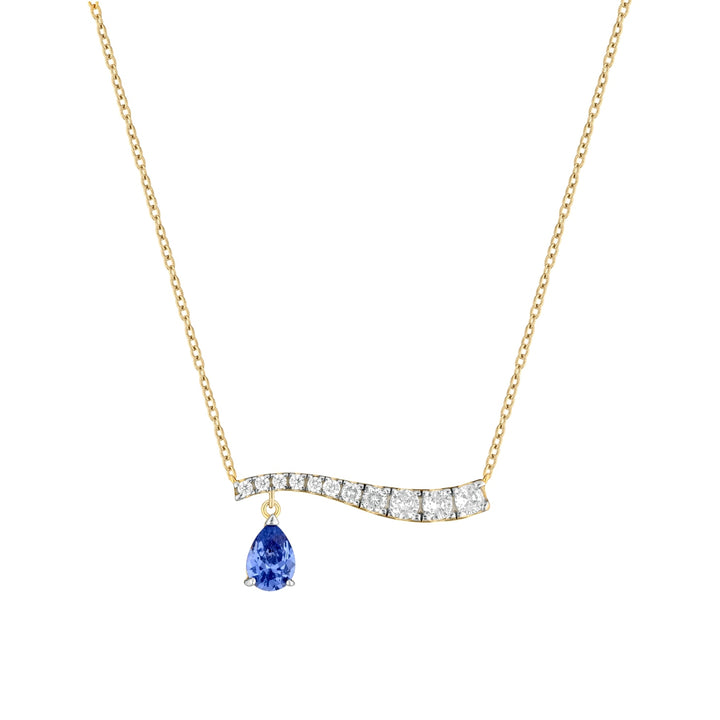 Collana goccia tanzanite