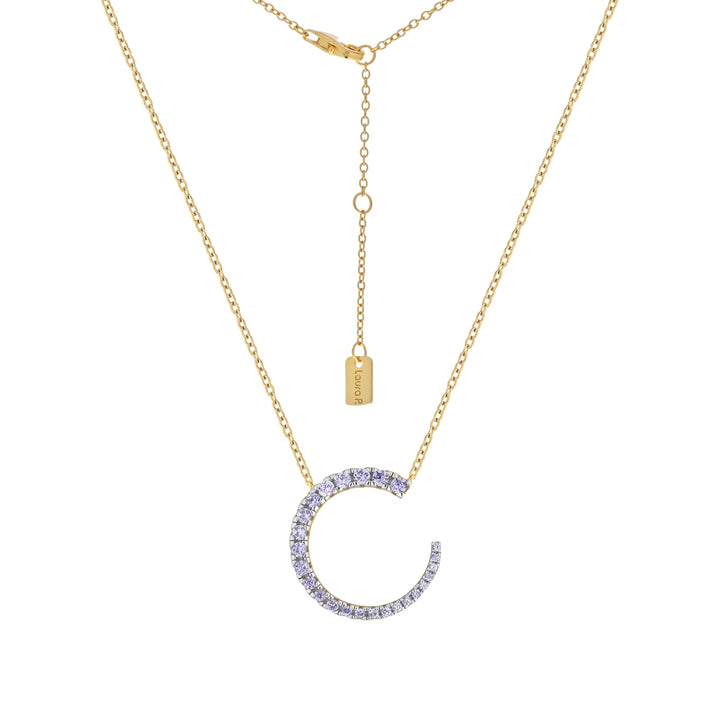 Collana luna zirconi lavanda