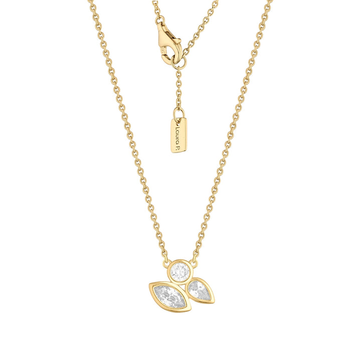 Collana argento dorato zirconi bianchi